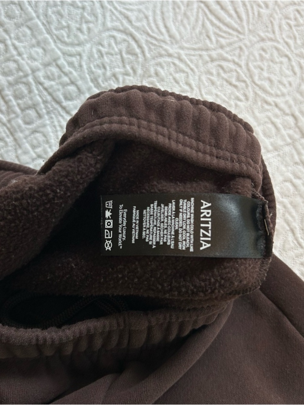 Aritzia sweat fleece Small Brown Fleece Sweatpants EUC - Picture 4 of 7